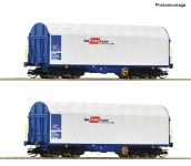 Roco 6680007 - TT - 2-tlg. Set Schiebeplanenwagen Rail Cargo, ÖBB, Ep. VI
